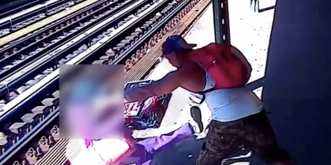 Man In The Bronx Caught On Camera Throwing 55-Year-Old Woman Onto Train Tracks