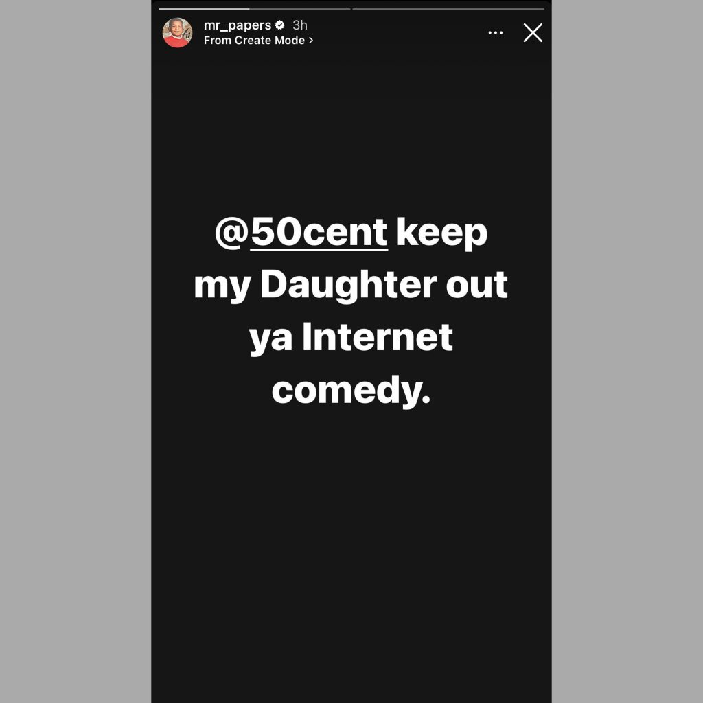 Mr. Papers responds to 50 Cent