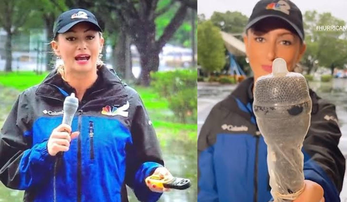 Florida Reporter Responds After People Spot Condom Over Microphone During Hurricane Ian Coverage