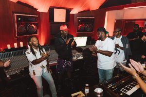 Diddy in studio with artists and fellow musician Ty Dolla $ign
