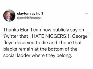 racist twitter post