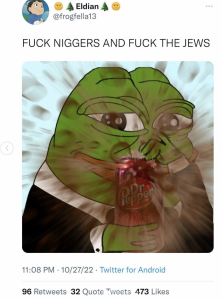 racist twitter post