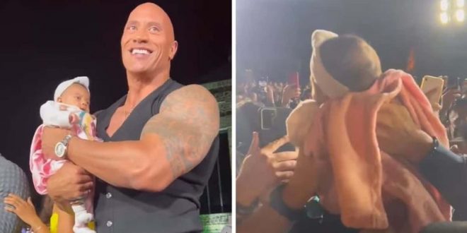 Dwayne "The Rock" Johnson Clears Up Confusion About Crowd Surfing Baby