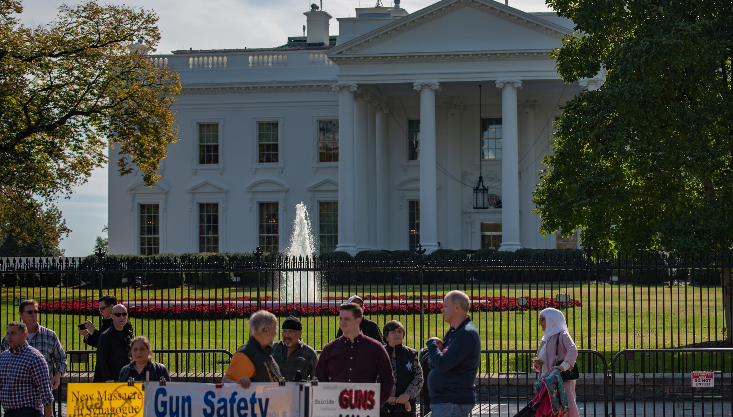 United States gun violence protest next to White House in Washington, DC. - Baller Alert White House Issues Statement On Gun Violence in America