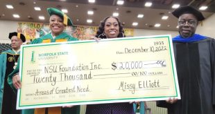 Missy Elliot Donates $20,000 To Norfolk State University And Receives Her Second Honorary Doctorate Degree