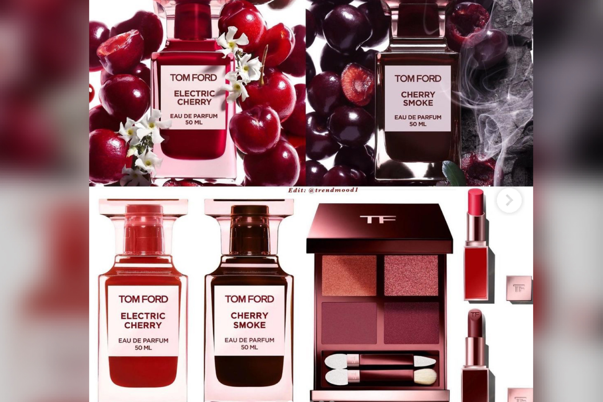TOM FORD Debuts New Cherry-Scented Fragrances Along With Eyeshadow Palettes