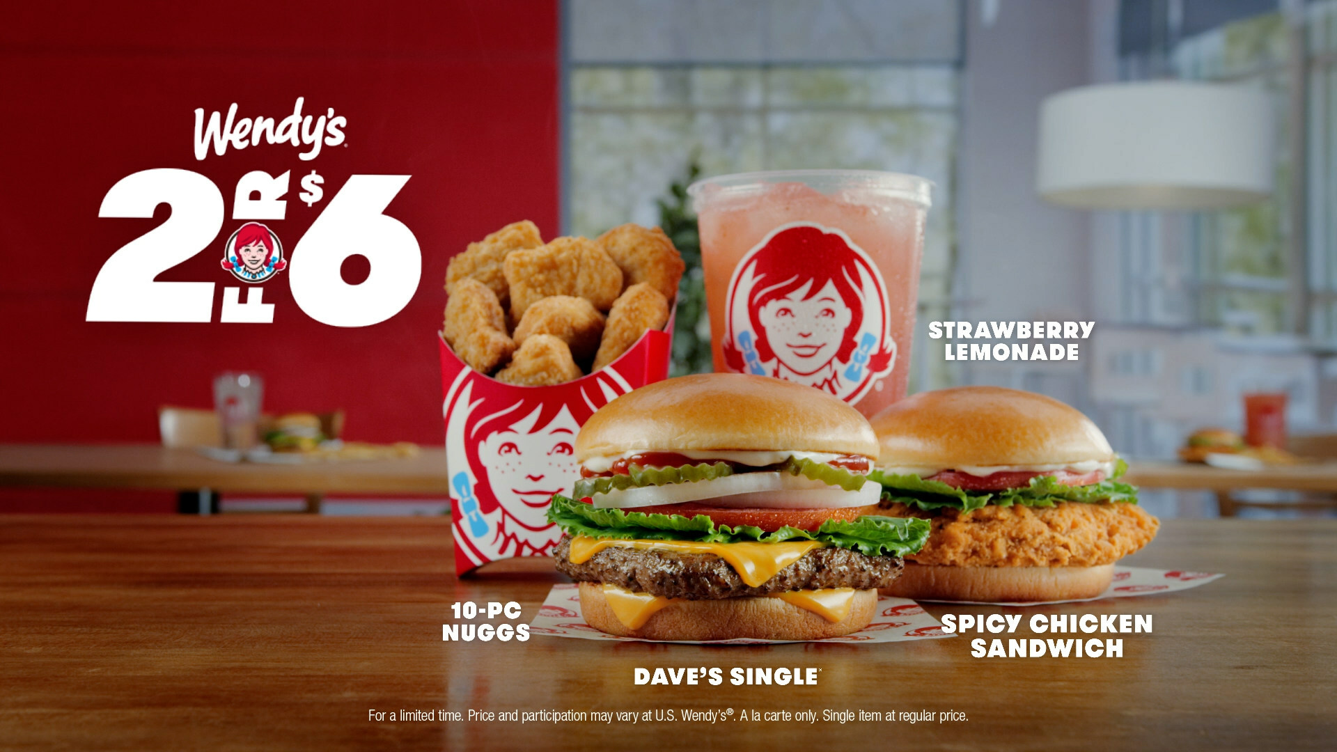 Wendy’s Introduces 2 for $6 Deal