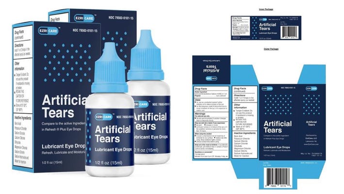 FDA Finds That EzriCare Artificial Tears Were Contamination At Eye Drop Facility