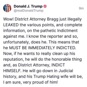Former President Donald Trump Facing 34 Felony Counts for Falsification of Business Records, Trump Responds