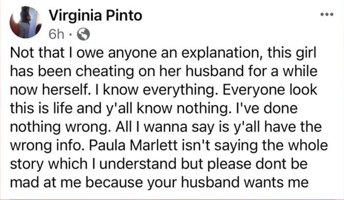 Alleged mistress response