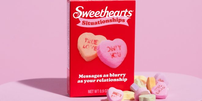 Sweethearts Unveils 'Situationship Boxes' for Valentine's Day, Featuring Candies with Blurred Text and Mixed Messages Reflecting Modern Dating Entanglements