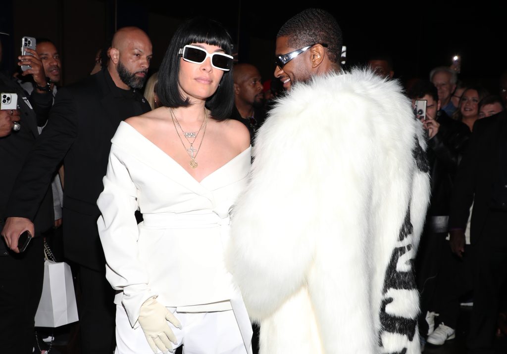 USHER, Rémy Martin and The House Of Creed Host Post-Performance Dinner Party At Cathédrale Las Vegas - Baller Alert Newlyweds Usher and Jennifer Goicoechea Coordinate in White for Super Bowl Party After Private Ceremony