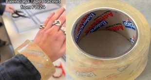 balenciaga transforms scotch tape roll into a $4,400 bracelet