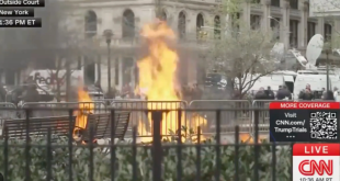 Man sets himself on fire outside courthouse