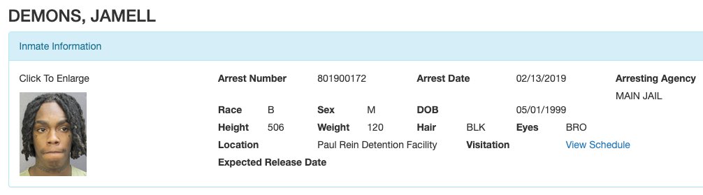 YNW Melly Transferred to New Facility Awaiting Double-Murder Retrial