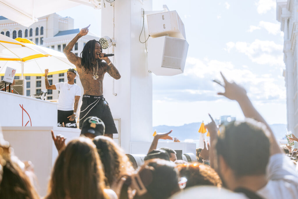 Wiz Khalifa performs at Drai's Dayclub during its 10th anniversary celebration.