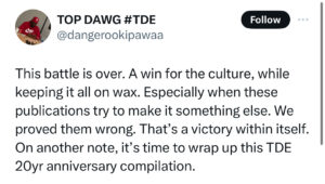 Top Dawg CEO Declares End to Kendrick Lamar and Drake Beef: A Victory for the Culture