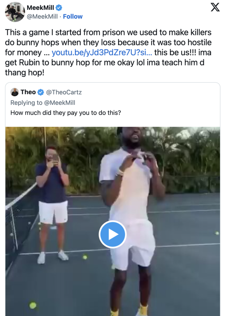 Meek Mill explains bunny hop video