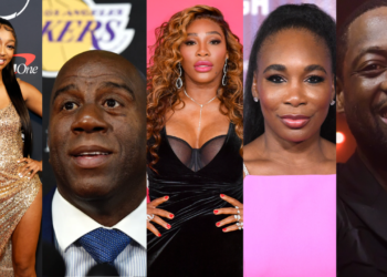 Angel Reese, Magic Johnson, Serena Williams, Venus WIlliams, Dwyane Wade