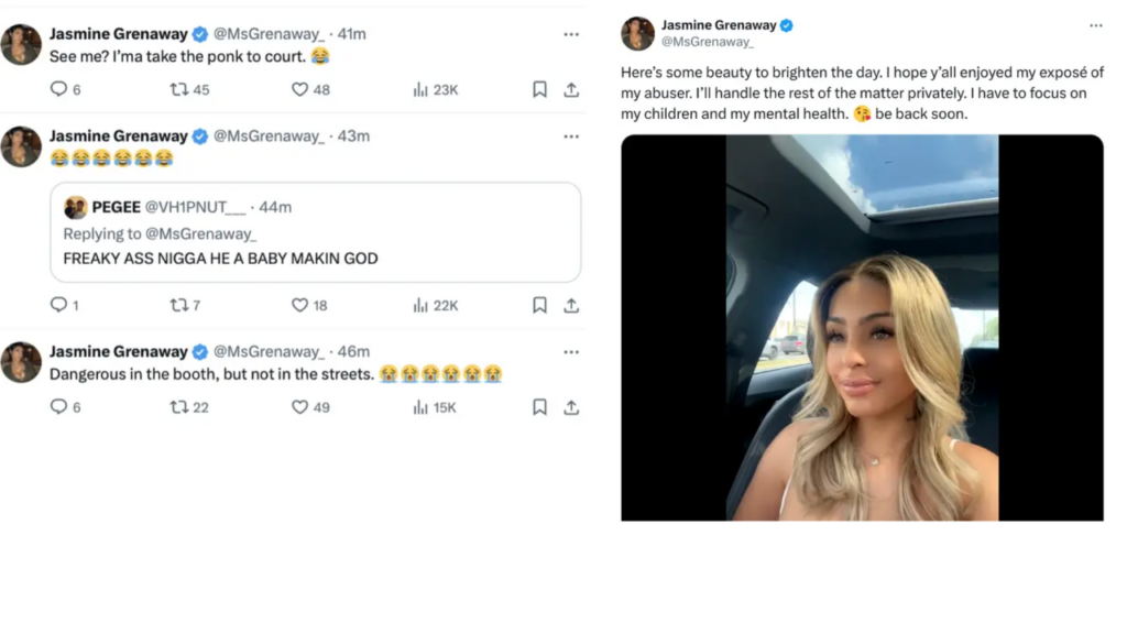 Jasmine Grenaway tweets