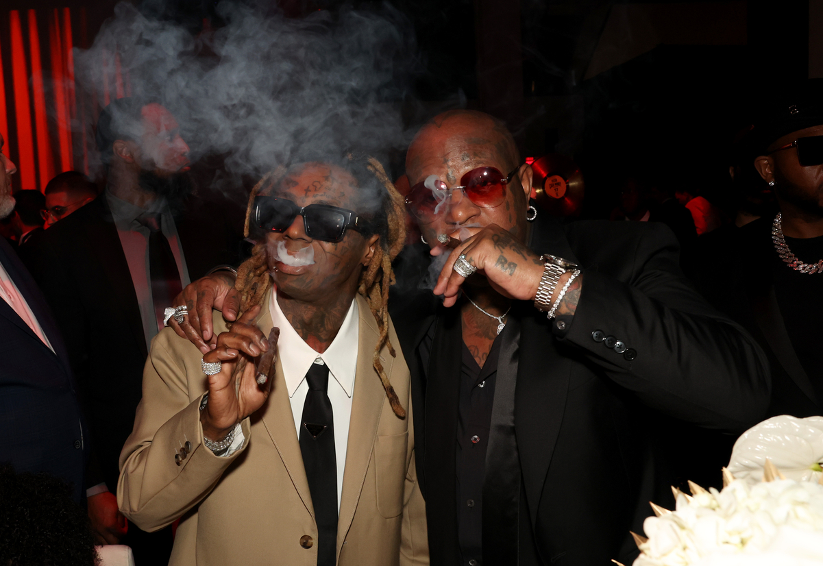 (L-R) Lil Wayne and Bryan “Baby” Williams