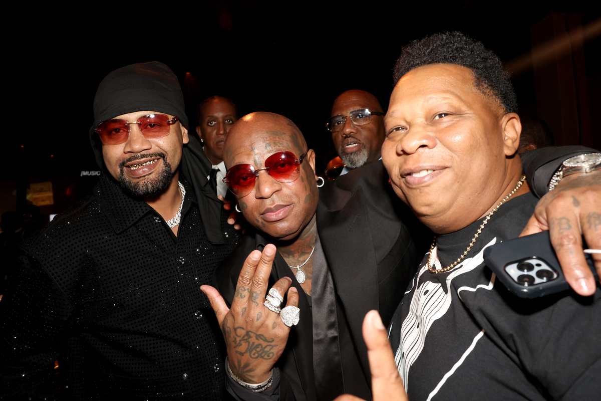 (L-R) Juvenile, Bryan “Baby” Williams and Mannie Fresh