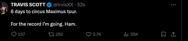 Travis Scott tweets - Baller Alert Travis Scott tweets
