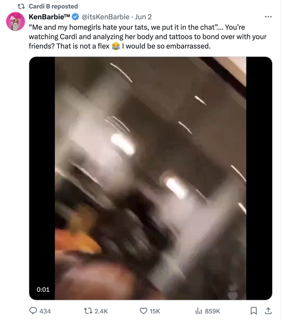 Cardi B retweet