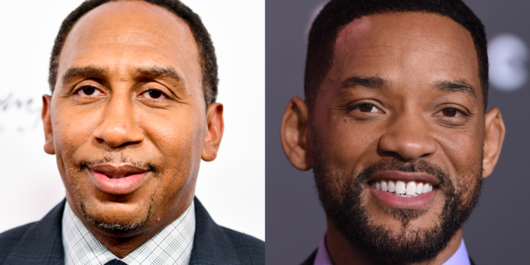 Stephen A Smith and Will Smith - Baller Alert Stephen A. Smith Urges Will Smith to Address Oscar Slap Incident with Black Community Amid 'Bad Boys' Box Office Success