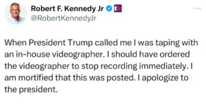 robert f kennedy jr apoogizes