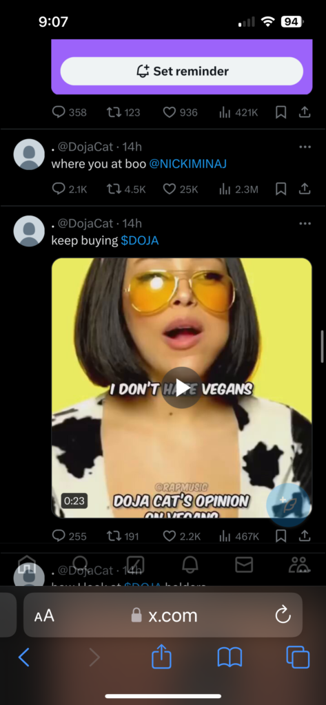 Doja Cat twitter