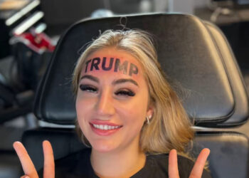 trump forehead tattoo