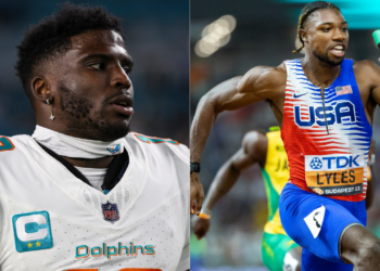 Speed Showdown: Miami Dolphins Star Tyreek Hill and Olympic Runner Noah Lyles Gear Up for Epic Race