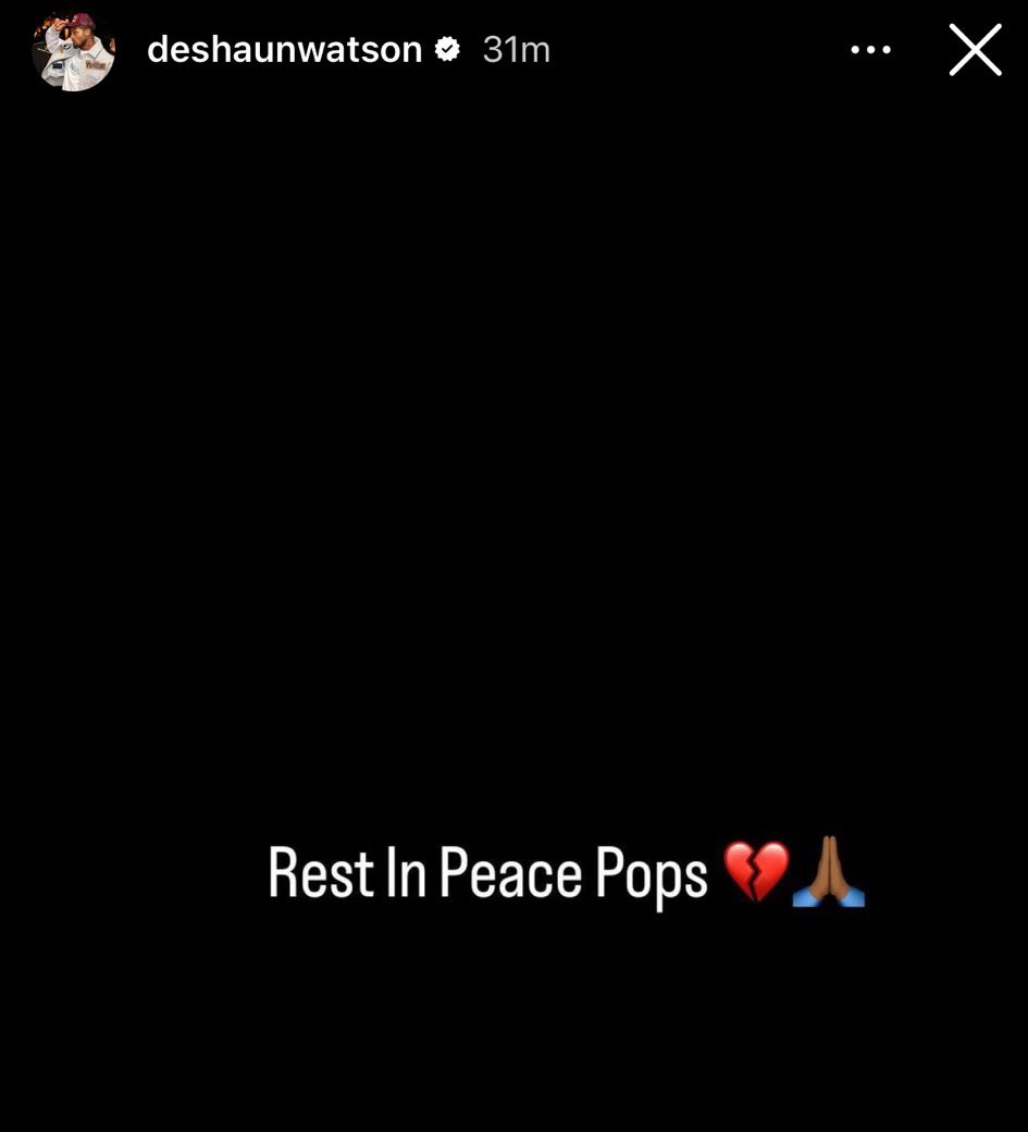 Cleveland Browns Quarterback Deshaun Watson Mourns the Loss of His Father Ahead of Season Opener