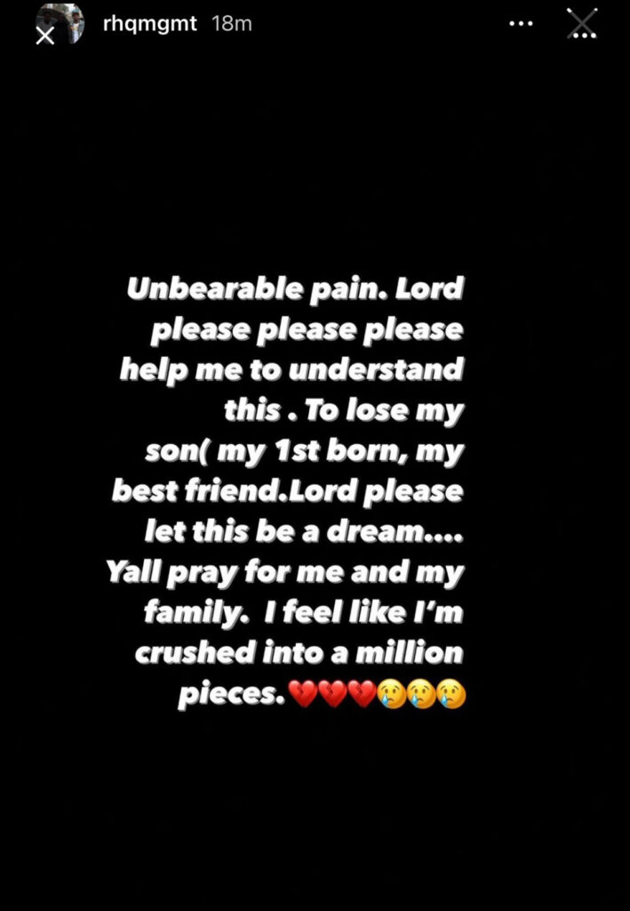 Rich Homie Quan’s father, Corey Lamar, IG post