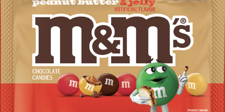 M&M’s Shocks Fans with New Peanut Butter & Jelly Flavor – A Candy Version of the Iconic Sandwich