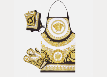 That’s Baller: Versace's $450 Crete de Fleur Apron Set Is Perfect for Those Who Cook in Style