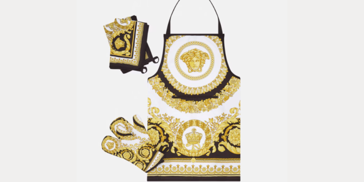 That’s Baller: Versace's $450 Crete de Fleur Apron Set Is Perfect for Those Who Cook in Style