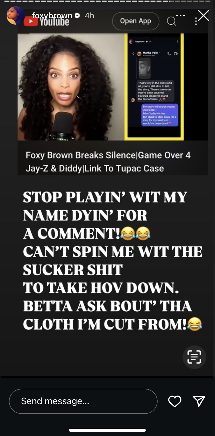Screenshot - Baller Alert Foxy Brown Denies Rumors of Jay-Z Having Her Under a Strict NDA: “Ya’ll Want Me To Be Anti-Hov So Bad"