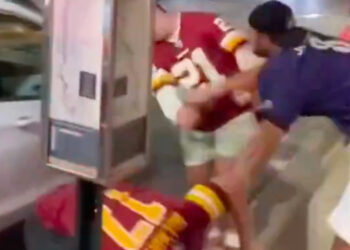 ravens fan attacks commanders fan