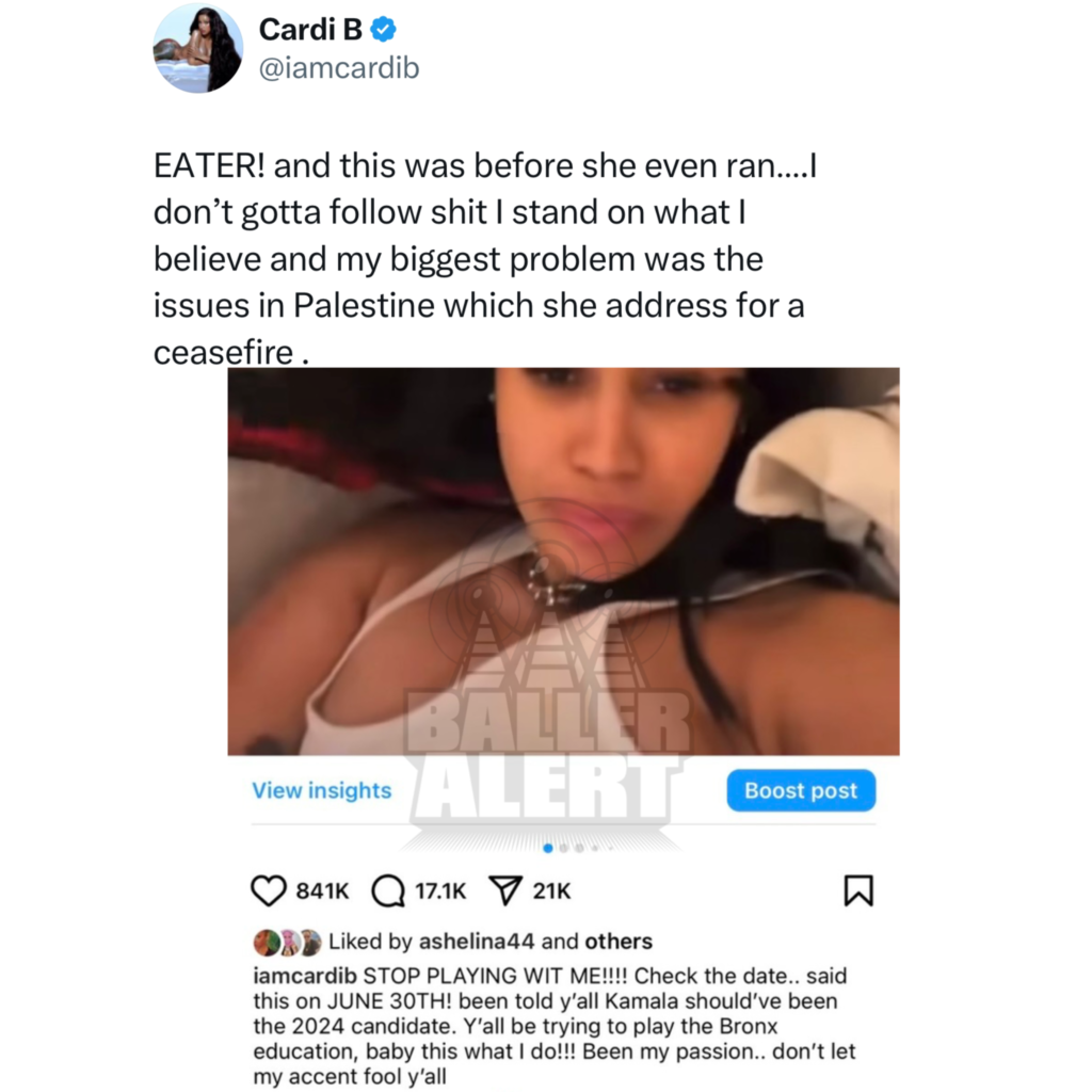 Cardi B and YouTuber Armon Wiggins exchanged words - Baller Alert Cardi B and YouTuber Armon Wiggins exchanged words