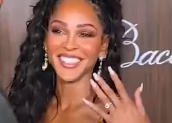 Meagan Good and Jonathan Majors Are Engaged! Couple Debuts Stunning Ring at EBONY Power 100 Gala [Video]