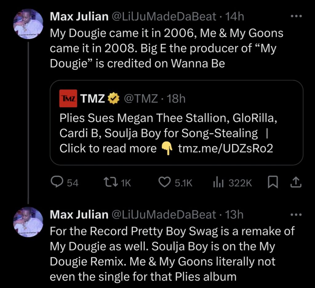 max julian responds to plies