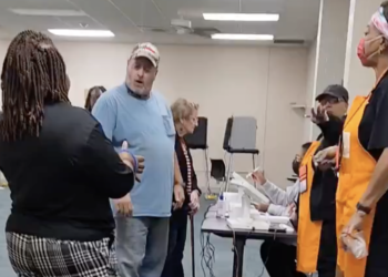 White Voter Lashes Out at Black Poll Workers Who Ask Him to Remove Anti-Joe Biden Hat [Video]