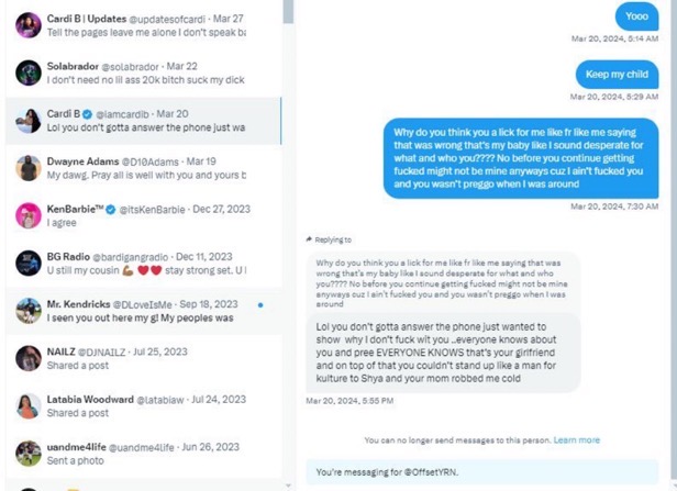 Cardi B Accuses Offset’s Mother of Stealing From Her in Alleged Leaked Messages