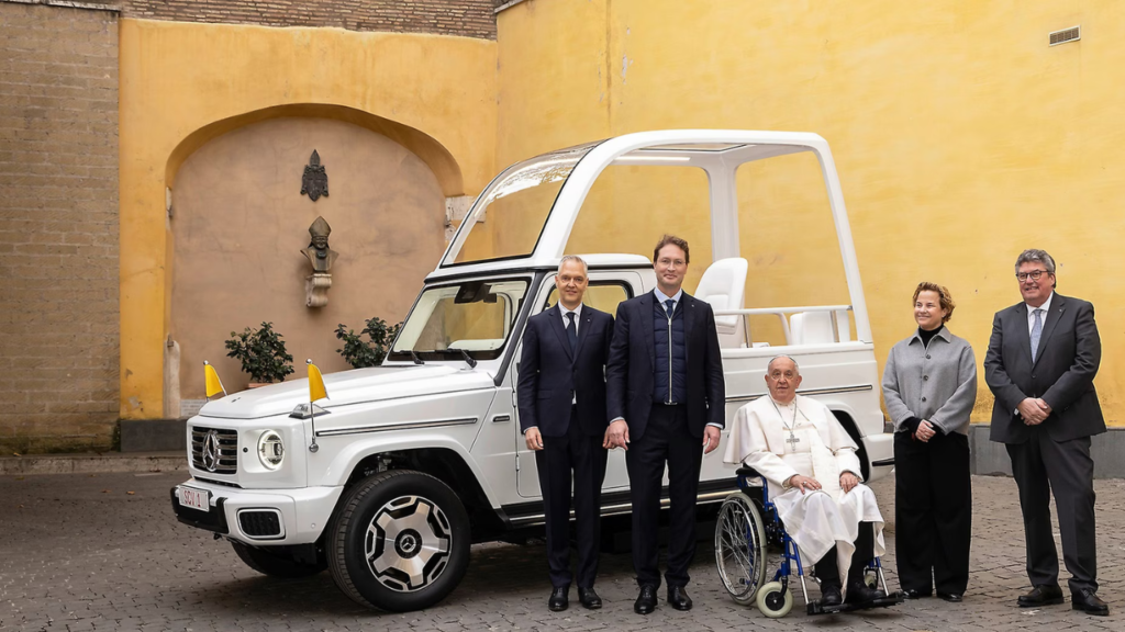 Pope Francis receives the first electric “Popemobile”