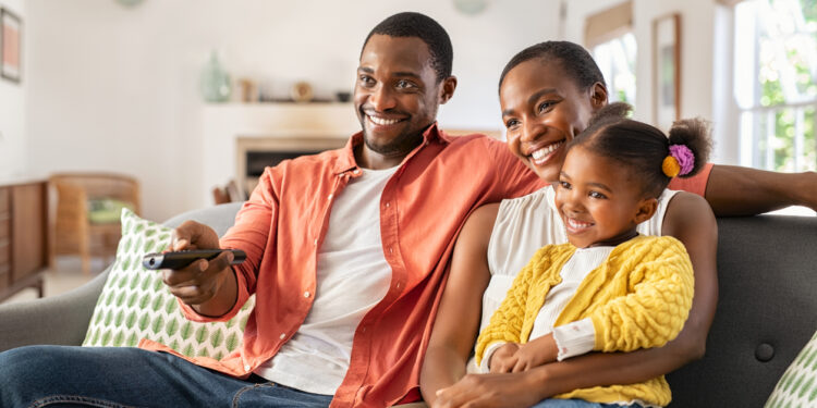 happy couple with child
