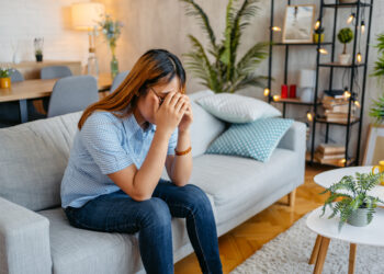 woman upset