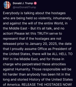 trump social post