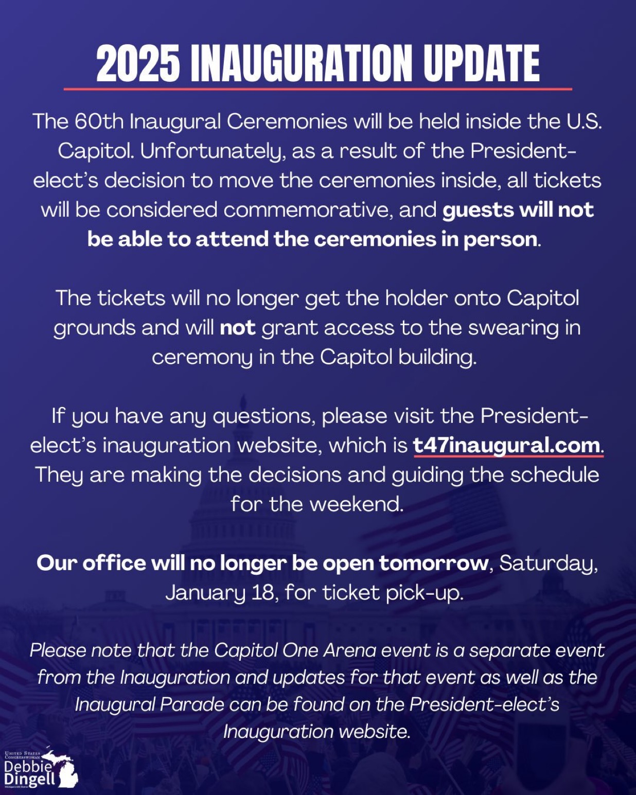 Donald Trump Moves Inauguration Indoors, Leaving Most Ticket Holders Unable to Attend